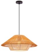 Lustră pe cablu AFRICA 1xE27/40W/230V diam. 50 cm maro/crem