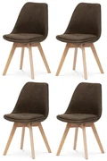 Set de scaune de sufragerie CT-751 BR2, 4 buc.