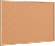 vidaXL Tablă de plută cu ramă din lemn masiv de pin 80x55 cm