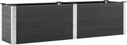 vidaXL Strat înălțat de grădină, gri, 200x50x54 cm, WPC