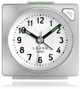 Ceas de alarmă SWEEP LAVVU Silver  cu funcționare lină