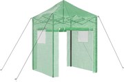 vidaXL Seră cu cadru pop-up cu acoperiș Verde 200 x 200 x 300 cm Fier