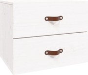 vidaXL Noptieră de perete, alb, 50x36x40 cm