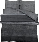 vidaXL Set cu husă de pilotă, gri închis, 260x220 cm, bumbac