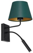 Lampă de perete ARDEN 1xE27/60W+1xG9/8W/230V verde/auriu
