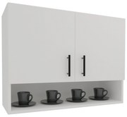 Corp Superior Berna, 2 Usi, cu spatiu, Alb, 80 x 30 x 60 cm