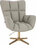 HR650CROSS Scaun Culoare in Piele Ecologica Premium Soft cu Bază Aurie