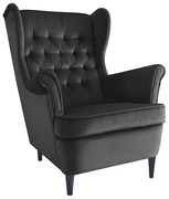 Fotoliu Harry velvet negru Blu19