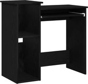 vidaXL Birou cu rafturi, negru, 84x40x78 cm, PAL