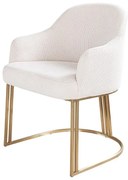 Set de 2 scaune, Catifea Raiata, Bej, EXTRAVAGANCIA, A-46201 VC