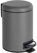 Wenko Coș de gunoi cu pedală Leman 3 l, gri, 3 l