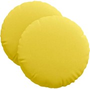 vidaXL Perne de Șezut 2 pcs Galben Deschis Ø40 x 13 cm țesătură