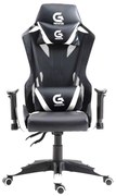 RESIGILAT-Scaun gaming, design racing, spatar Mesh, funcție recliner, SIG 5038, Negru/Alb