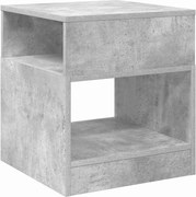 vidaXL Masă laterală Gri din beton 40,5 x 40 x 45 cm Lemn compozit