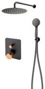 Set de dus incastrat FDesign Ardesia, negru mat rose gold lucios