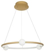 Lustra LED dimabila cu telecomanda design modern Celia auriu