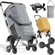 Jurhan Geantă de cumpărături pe roți pentru scări COMFORT, 50L, gri