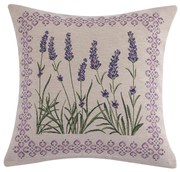 Față de pernă tip goblen FLORI DE LAVANDĂ, 45 x 45 cm