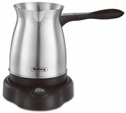 Ibric electric pentru cafea turceasca Rosberg R51165AS, 600W, 6 cesti, Ibric fara fir, Otel inoxidabil, Inox/Negru
