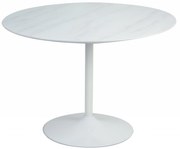 Masa rotunda din MDF/metal 110 cm alb