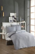 Set lenjerie pat 162ELR1695, bumbac/poliester, gri deschis/alb, 140x20