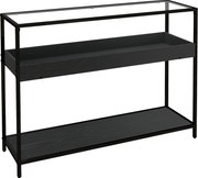 HOMCOM Masă consolă cu 2 rafturi, Masă de hol, Consolă de hol, Negru | Aosom Romania