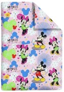 Pilota din bumbac ranforce cu Mickey si Minnie roz pentru pat 2-8 / 2-12 ani - ASC6427968007584