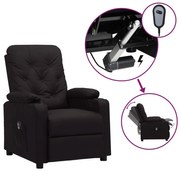vidaXL Fotoliu rabatabil electric, negru, piele ecologică