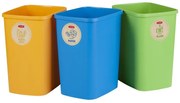 Set 3 coșuri de gunoi pentru sortarea deșeurilor Curver ECO, 25 l