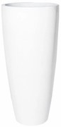 Ghiveci de flori Dax, alb lucios, dimensiuni multiple - PotteryPots mărimea: XL - v. 100 cm, ⌀ 47 cm