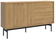 Comodă Oscar O6  (hikor natural + negru). 1100518