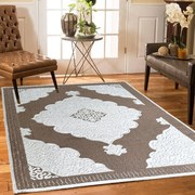 Covor tesut din Bumbac, maro, 60x200 cm, CBB343