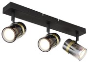 Plafoniera 3L design industrial Trabby negru