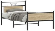 vidaXL Cadru pat fără saltea stejar sonoma 100x200 cm lemn prelucrat