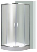 Cabină de duș curbată Spirit Matt 80x80x194 cm cu cădiță de duș din acril armat