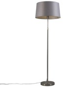 Lampă de podea din oțel cu abajur gri 45 cm reglabil - Parte