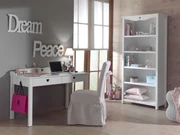 Set Birou și Bibliotecă AMORI, Alb, Stil Romantic – Vipack