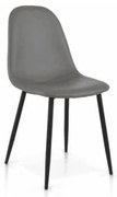 Scaun Meridith, structura metalica, piele ecologica - GRI