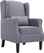 vidaXL Fotoliu, gri închis, material textil