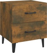 vidaXL Noptieră, stejar fumuriu, 40x35x47,5 cm