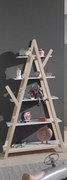 Bibliotecă pentru copii Tipi albă din MDF și pin masiv – colecția Kiddy – Vipack