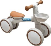 Trotineta fara pedale pentru copii Baby Care™ Balance Bike X12, Cu cosulet de depozitare, 4 Roti din spuma cauciucata EVA, Sa din piele ecologica,