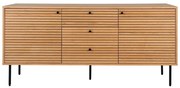 Comodă în culoare naturală joasă cu aspect de lemn de stejar 150x74 cm Kyoto – House Nordic