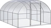 vidaXL Coteț de găini pentru exterior, 3x4x2 m, oțel zincat