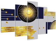 Tablou - Cercuri aurii (150x105 cm)