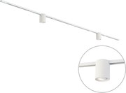 Sistem de iluminat cu șină modern alb cu 2 spoturi monofazate - Iconic Rondoo Up