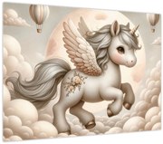 Tablou - Inorog în nori (70x50 cm)