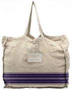 Geantă textilă Really Nice Things Blue Stripes, lățime 42 cm