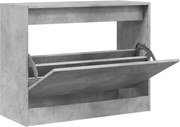 vidaXL Pantofar, gri beton, 80x34x63 cm, lemn prelucrat