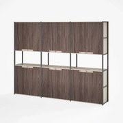 Dulap cu 6 usi si biblioteca integrata  ,design modern și elegant ,calitate premium , dimensiuni 2400*400*2000